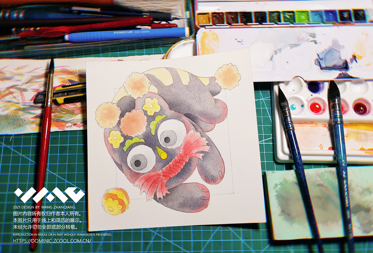 三只布老虎（图ZMjg0ODQ2Njcy） - 艺术插画 - 站酷设计师宁远王记原创素材 - 站酷ZCOOL