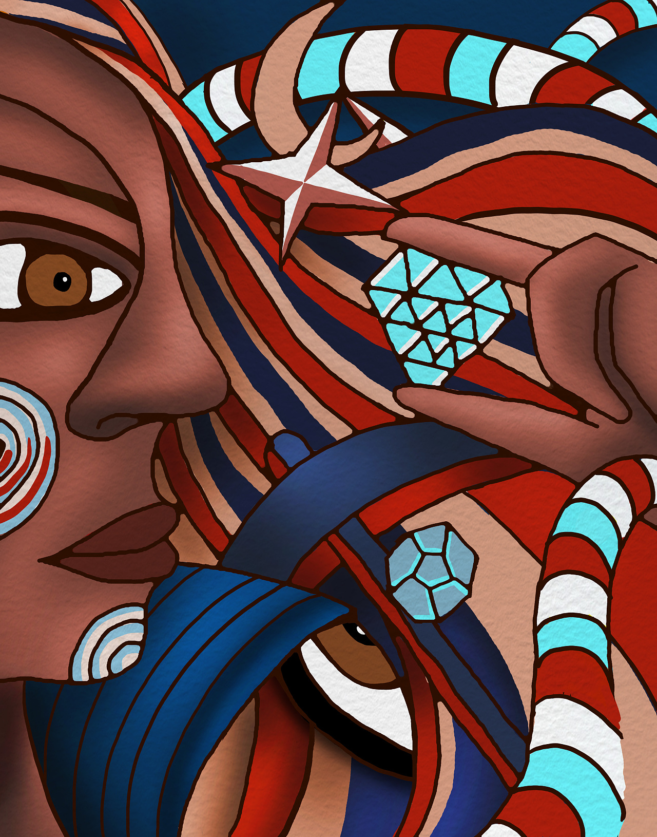 南非抽象插画(迷之钻石)|插画|商业插画|丹妮斯麦欧 - 原创作品