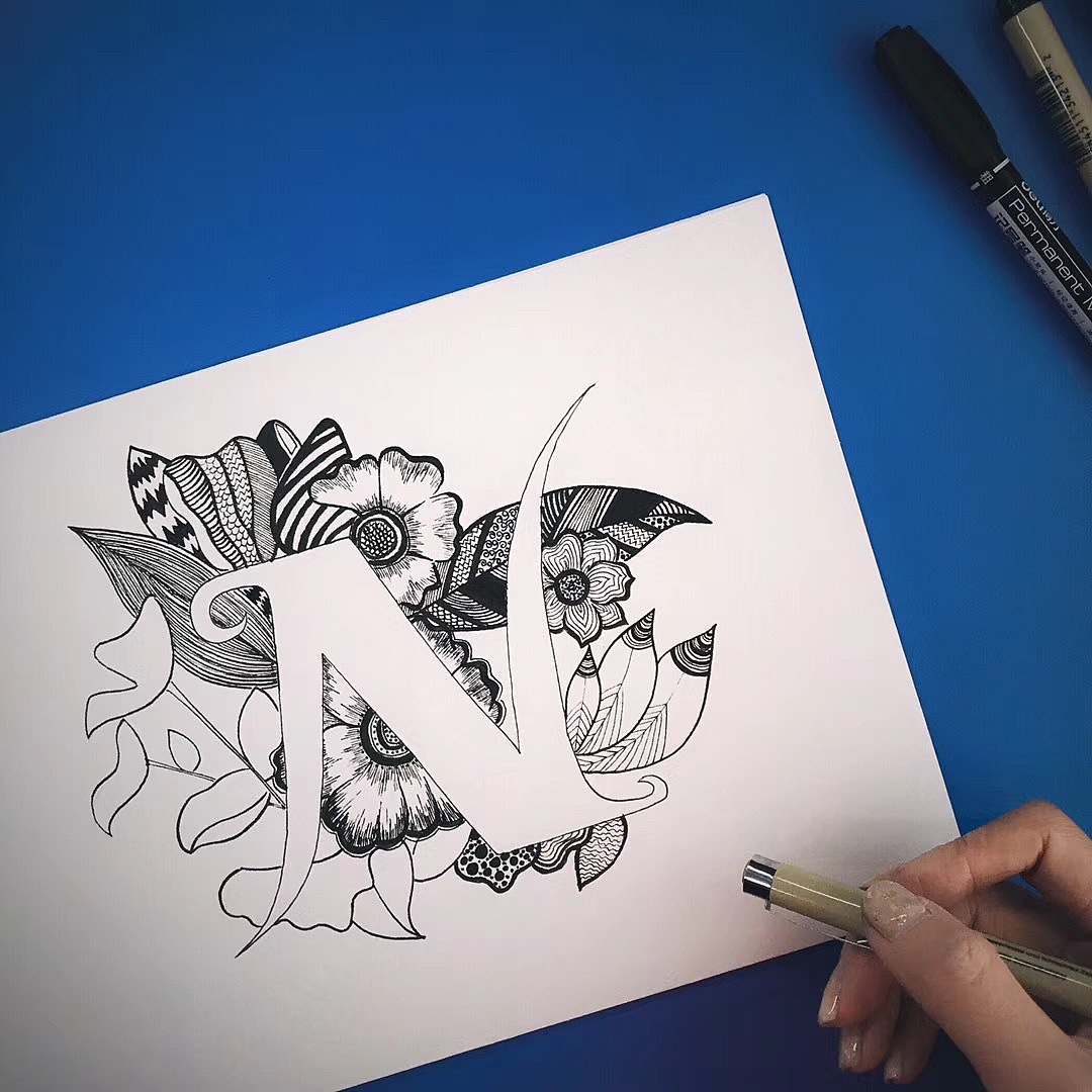 平面构成 针管笔 装饰画（图ZMTg3Nzg2MDk2） - 新锐潮流插画 - 站酷设计师不怕杀鸡的小猴子原创素材 - 站酷ZCOOL