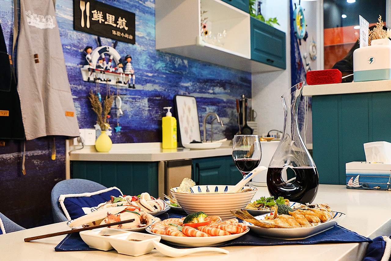 中秋节特辑之惠安鲜里航海鲜体验厨房产品拍摄海报设计