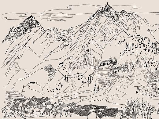 SAI绘大巴山（个人主页-ZMjU4MjA5MDg=） - 创作习作 - 站酷设计师Yitong画画儿做UI原创素材 - 站酷ZCOOL