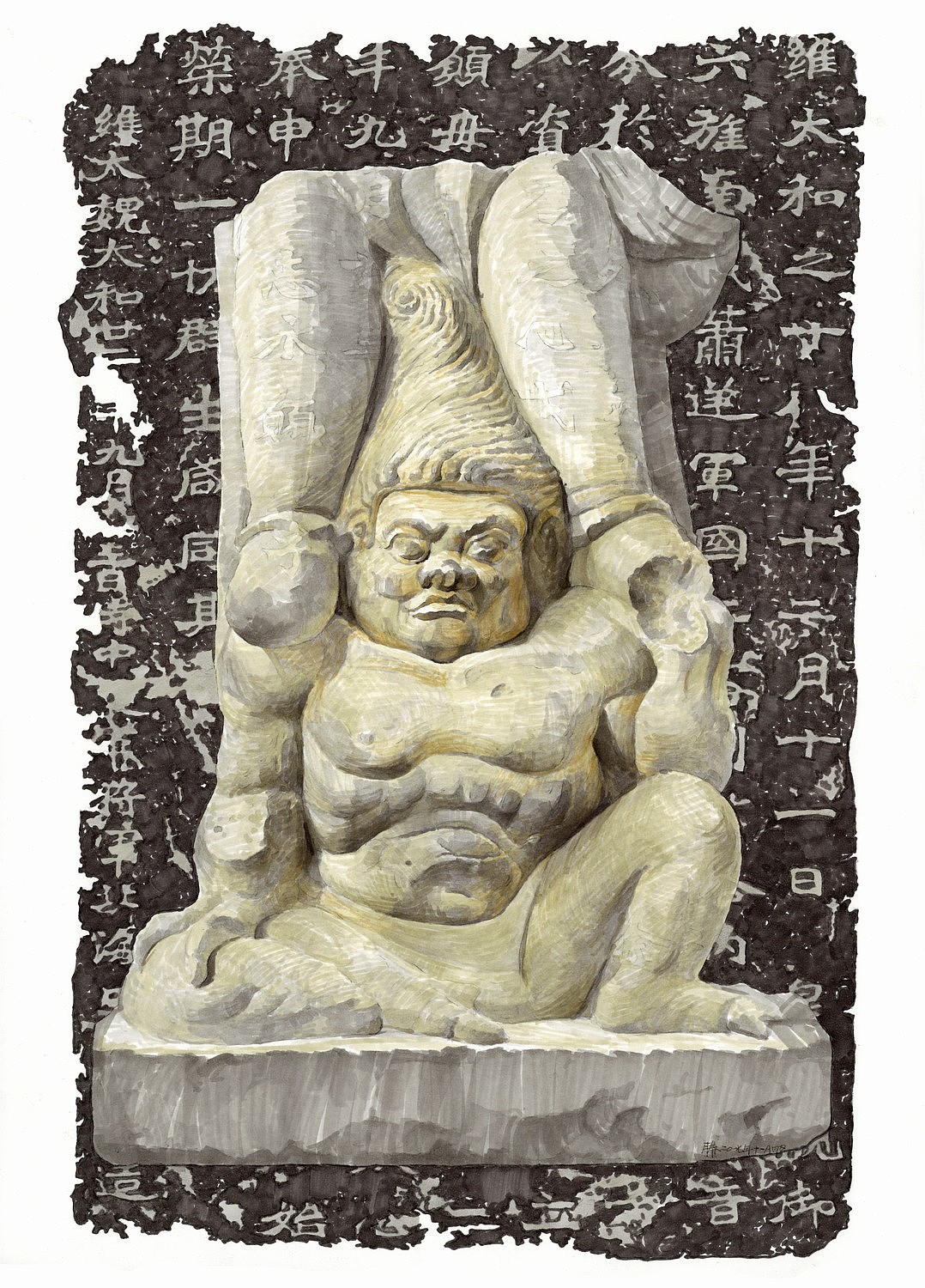 龙门石窟奉先寺佛像创作