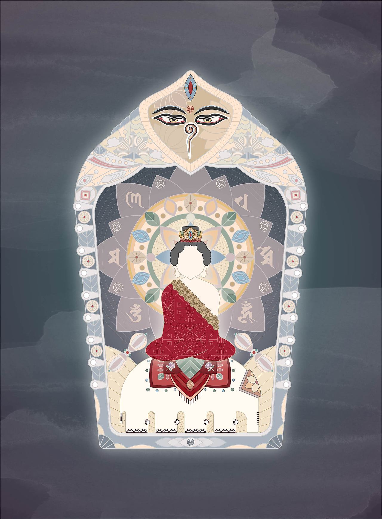 普贤菩萨 - 插画（图ZNzI3ODQ3NDQ=） - 图案 - 站酷设计师Leo张原创素材 - 站酷ZCOOL