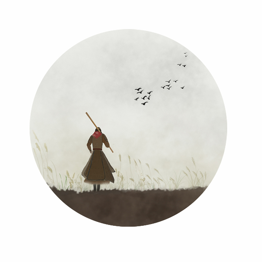  水墨风格插画练习大圣