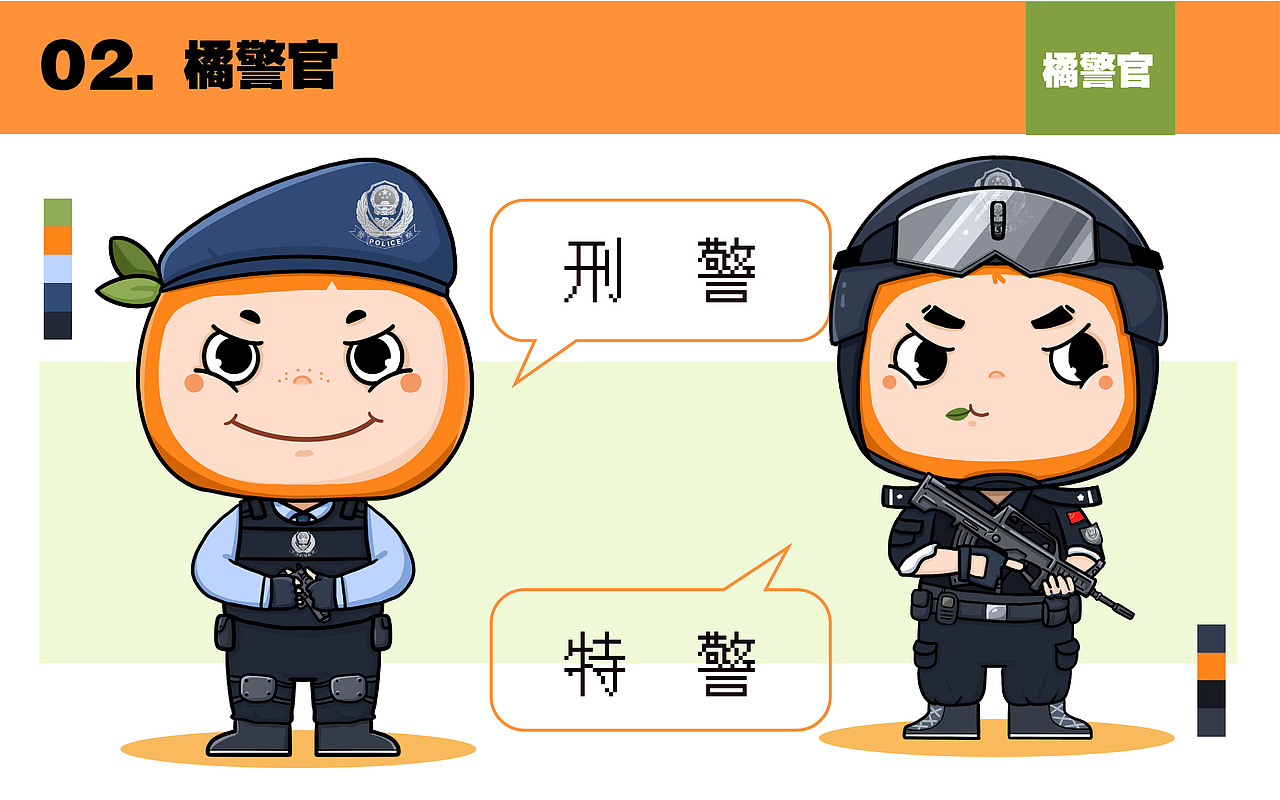 【项目】黄岩橘警官 IP形象设计（图ZMjg1NjE3MDYw） - 商业插画 - 站酷设计师阿珂miuki原创素材 - 站酷ZCOOL
