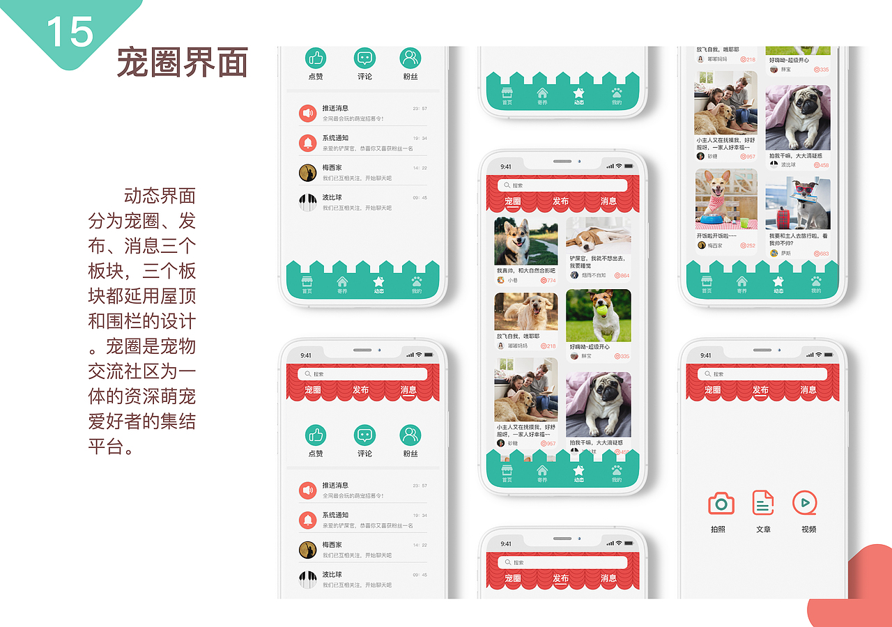 《网络形象设计》课程展：宠物之家——寄养APP设计（图ZMjMwMjAxOTQ0） - APP界面 - 站酷设计师54DOLLY原创素材 - 站酷ZCOOL