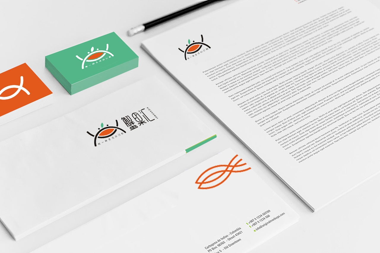 巨美设计｜蟹果汇LOGO设计 VI设计