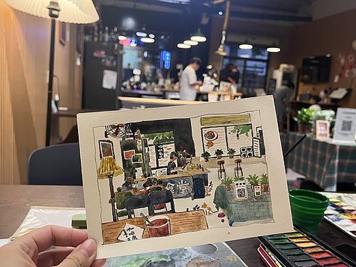 咖啡店速寫（個(gè)人主頁-ZNzA4MDk3NDA=） - 創(chuàng)作習(xí)作 - 站酷設(shè)計(jì)師森喵北嶼原創(chuàng)素材 - 站酷ZCOOL