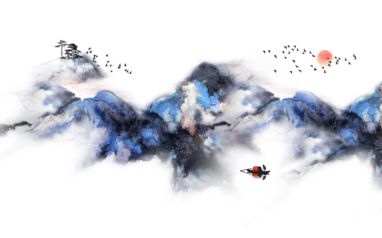 2019山水2（图ZMTY5MDA4Mjgw） - 品牌 - 站酷设计师新中式纱画图库原创素材 - 站酷ZCOOL