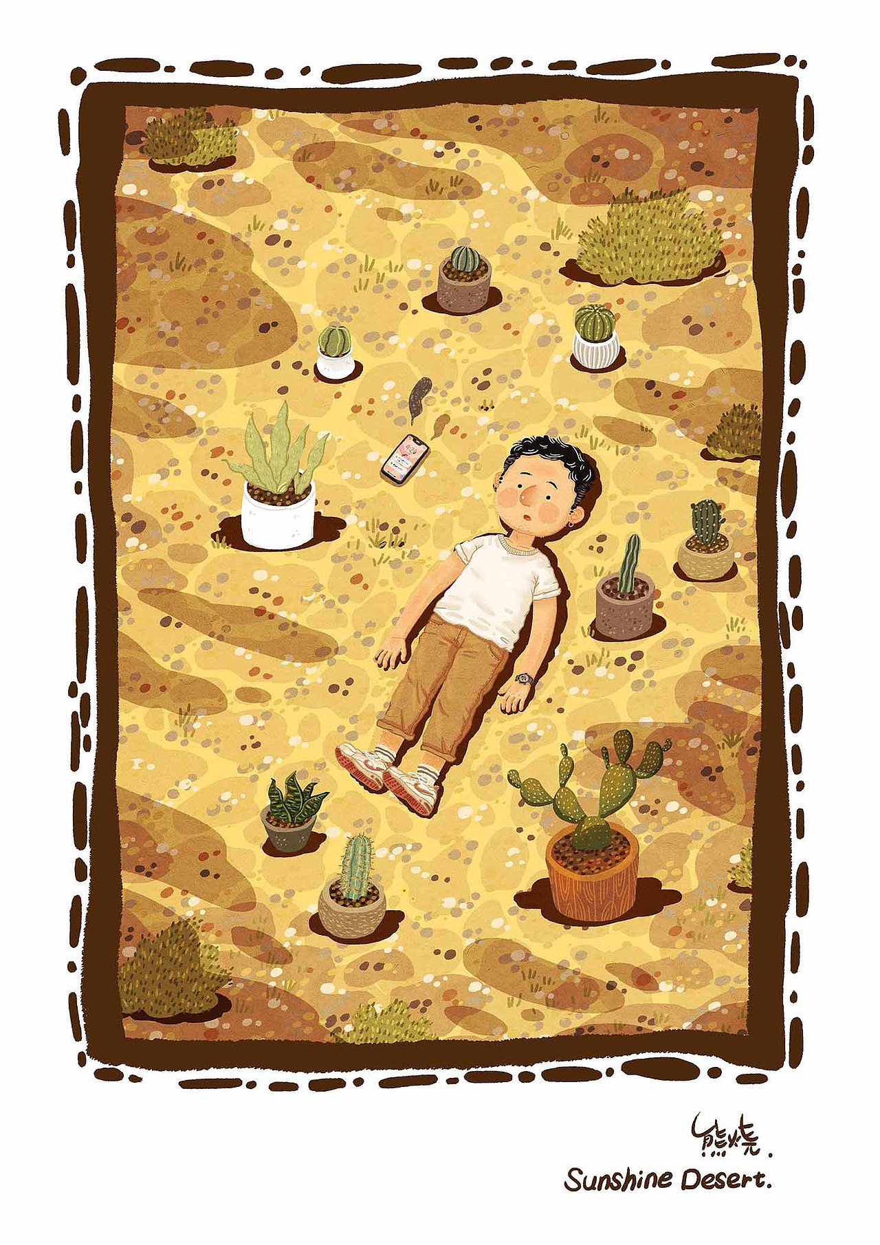 沉浸夏日系列插畫（圖ZMTc2ODQ2MzA4） - 繪本 - 站酷設(shè)計師熊燒原創(chuàng)素材 - 站酷ZCOOL