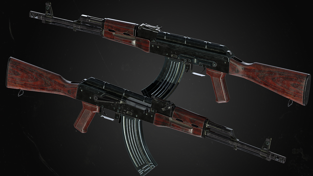 akm-步枪-八猴渲染 ps出图