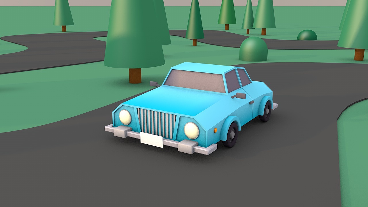 c4d 小汽车动画-学习临摹