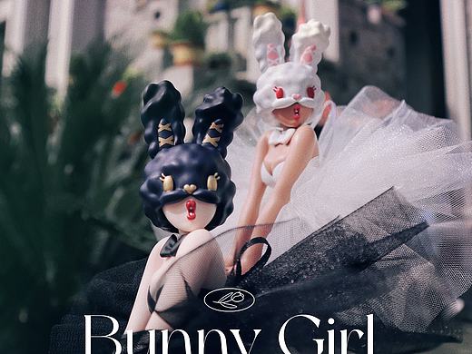 哇噻噻Bunny Girl兔女郎黑天鹅白天鹅潮玩手办