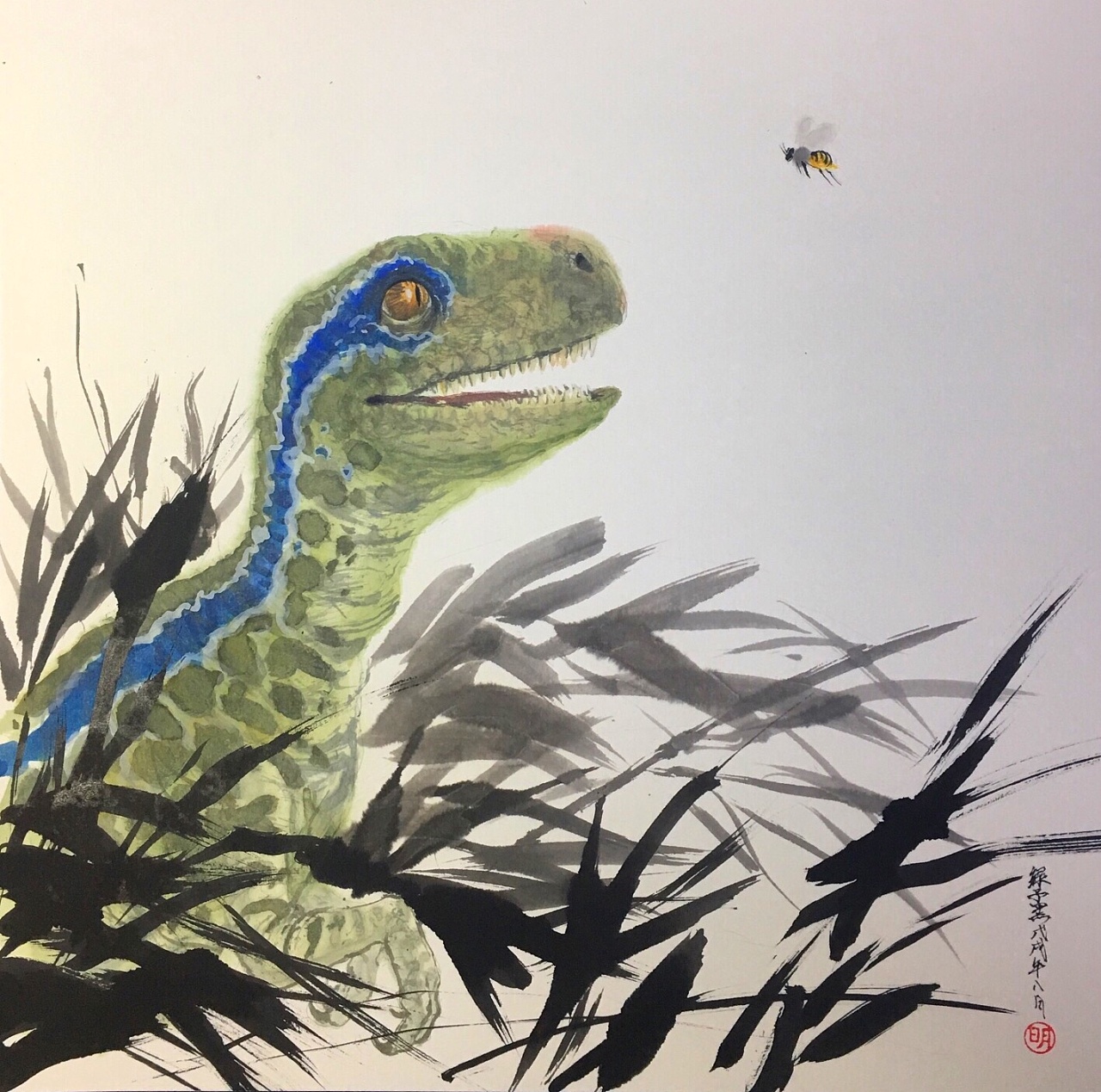 恐龙儿童画简单-图库-五毛网