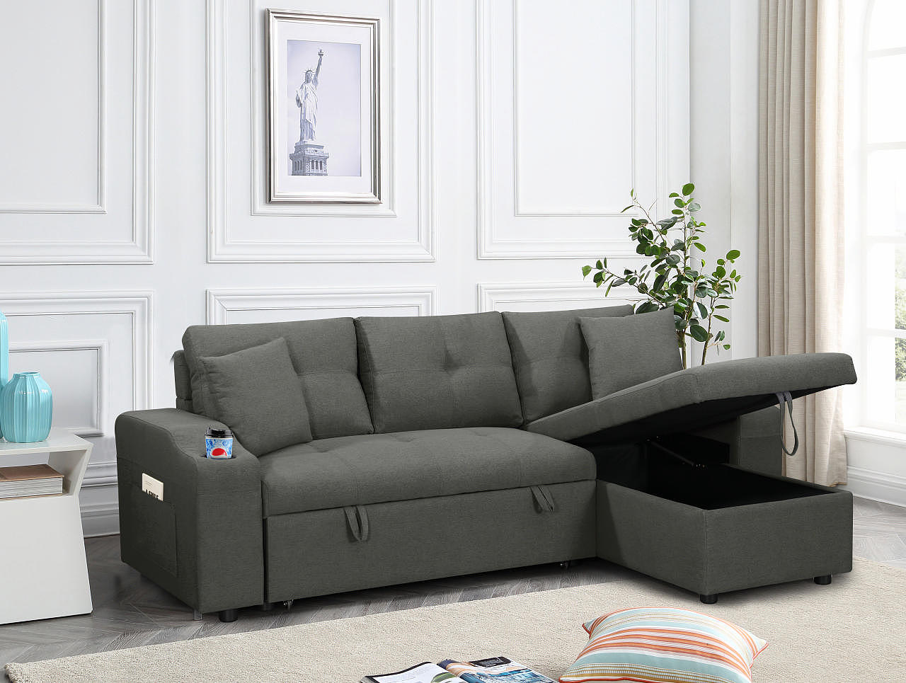 家具摄影,惠州展会设计,多人沙发床现场拍摄图