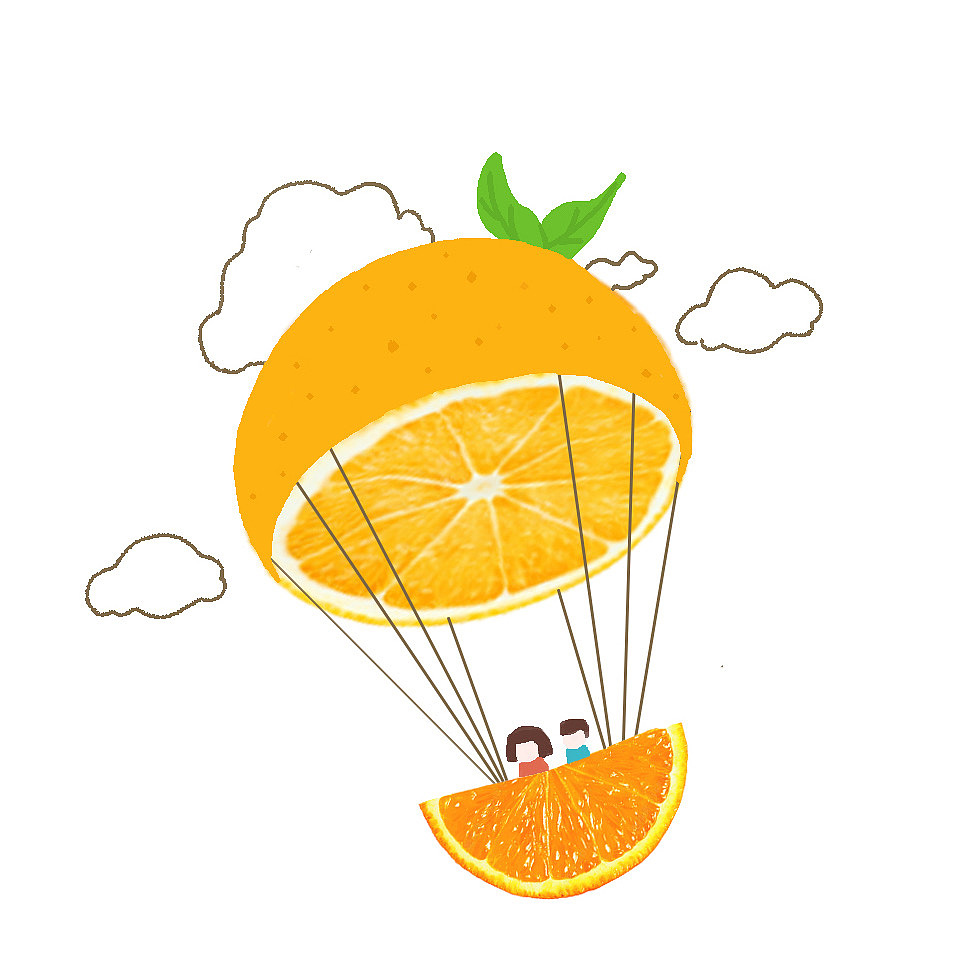 插画|橙子水果创意联想插画|插画|商业插画|兔兔爱次饭 - 原创作品