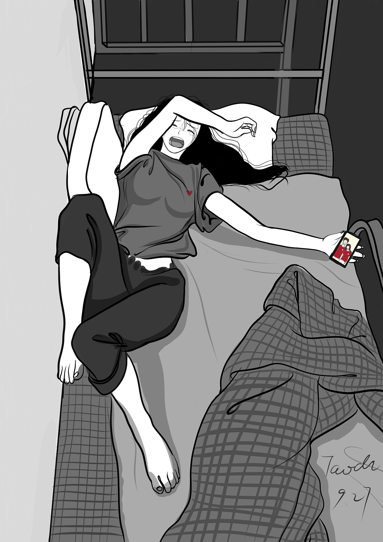 失恋,崩溃,大哭|插画|创作习作|萄笛 - 原创作品 - 站酷 (zcool)