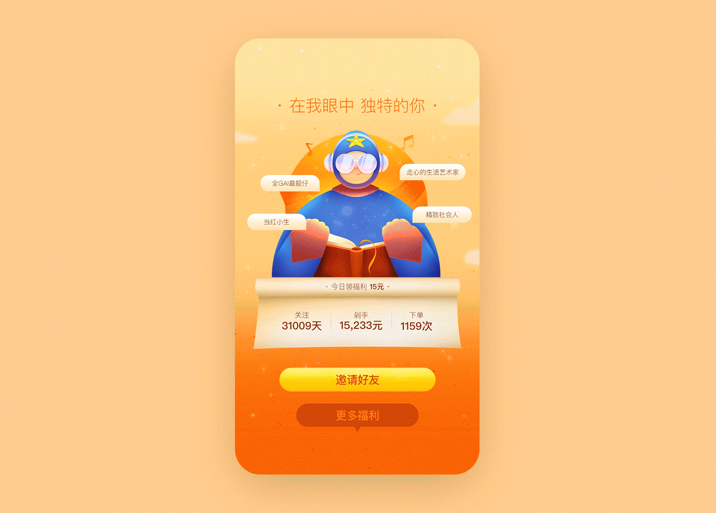 根据用户的购物习惯,生成不同的画像。以上为其中一张的视觉展示。