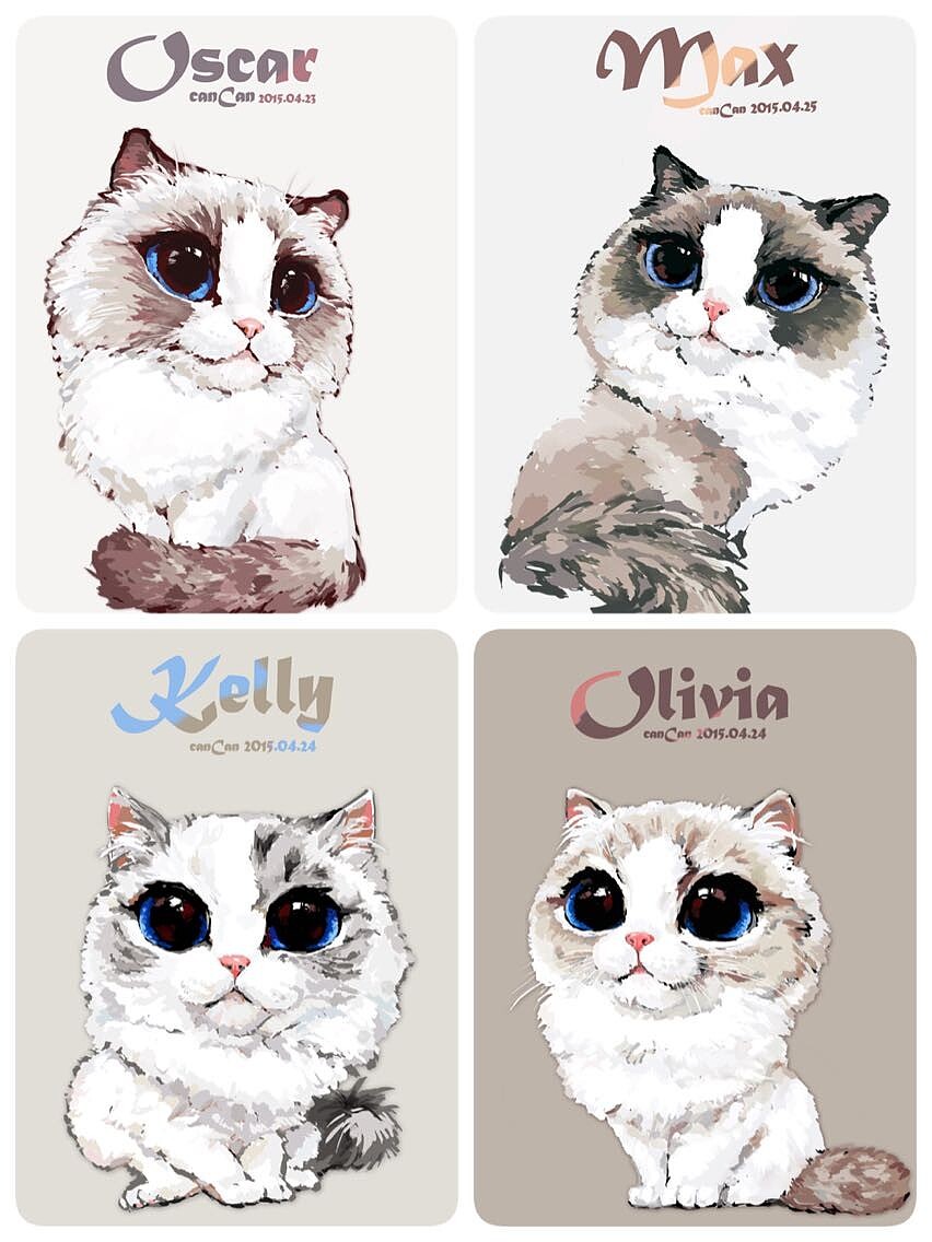 canCan画┃阿猫阿狗们（第一期）（图ZMjc1MjUzNjg=） - 商业插画 - 站酷设计师__canCan__原创素材 - 站酷ZCOOL