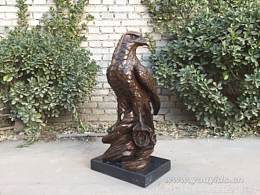 銅老鷹擺件黃銅鑄造銅鷹雕塑