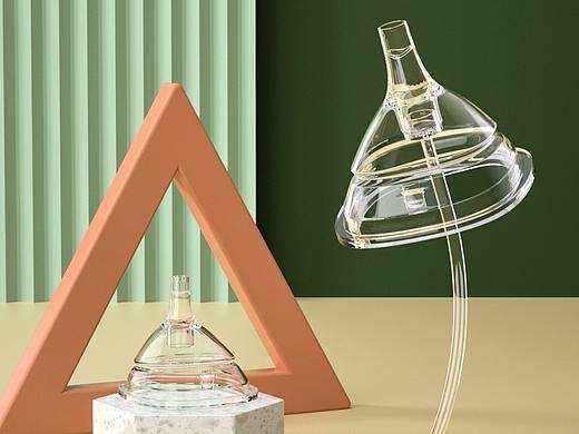 母婴类目奶瓶配件奶嘴学饮嘴详情硅胶透明材质