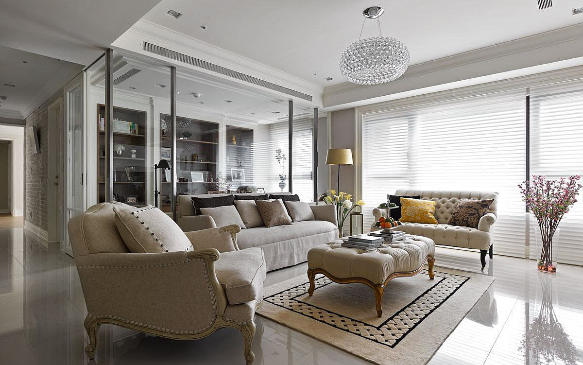 郑州高端别墅设计公司-浪漫的美式别墅装修设计实景图