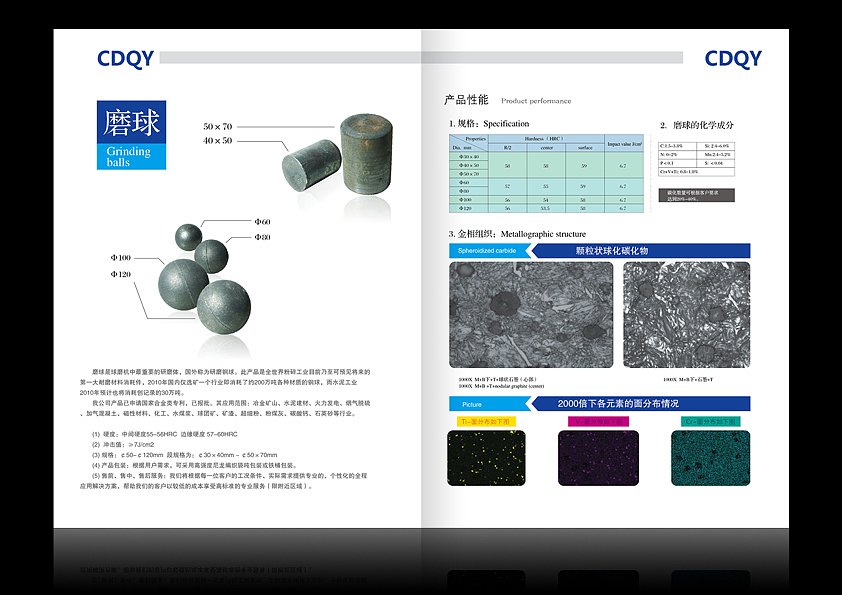 画册设计/产品设计/产品手册/研磨球/钢铁/彩页设计/版式设计/企业画册