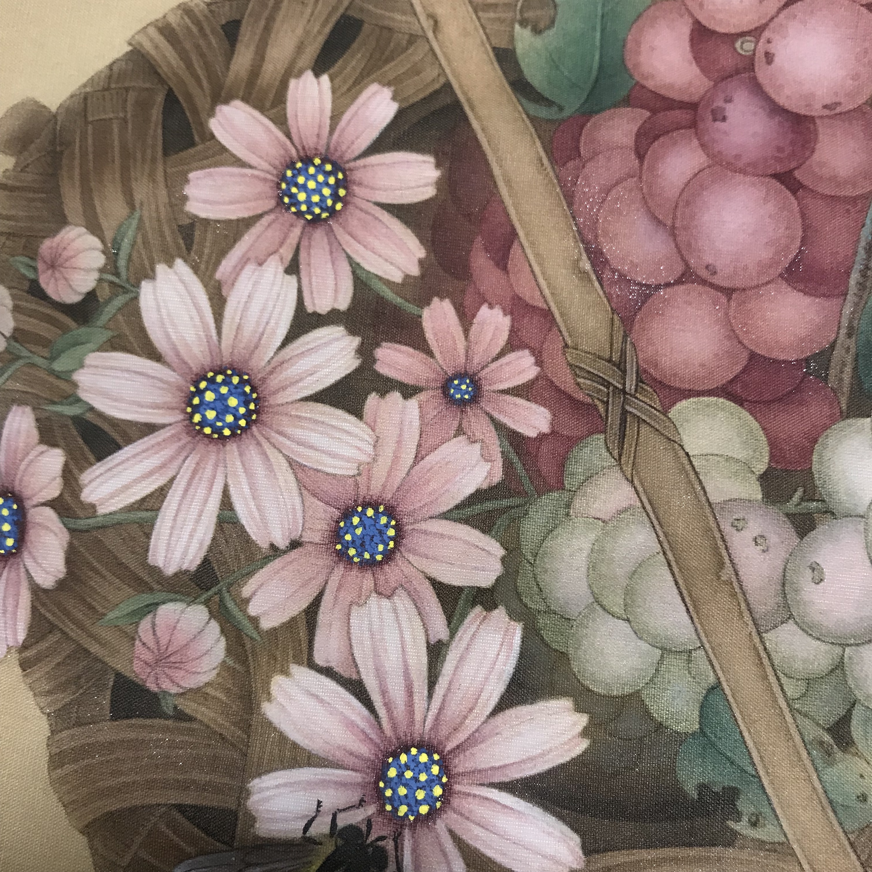 绢本工笔手绘-花篮|纯艺术|国画|菲凡广告 - 原创作品 - 站酷 (zcool)