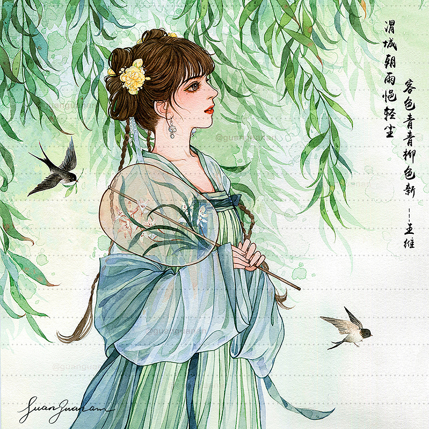 春风拂柳（图ZMjU0NTAzMTY4） - 创作习作 - 站酷设计师官官an原创素材 - 站酷ZCOOL