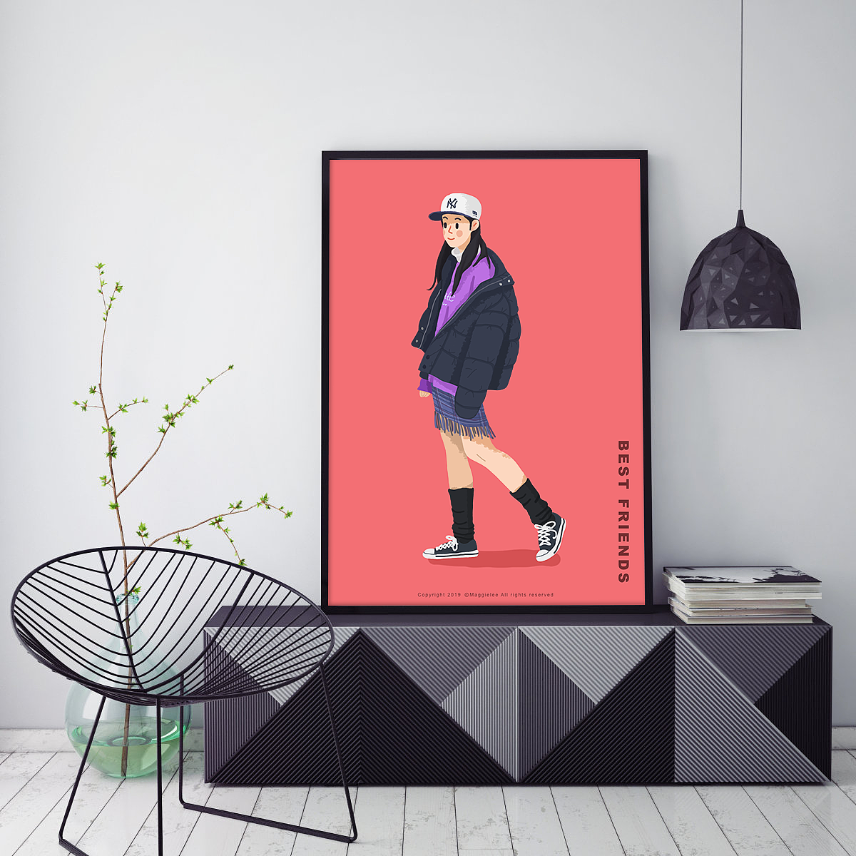 好朋友扁平插画系列