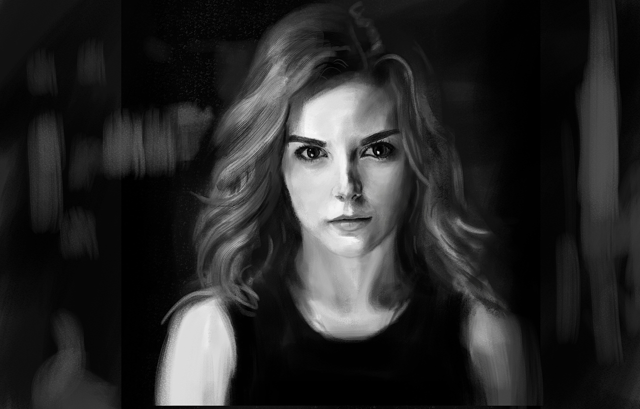 真人黑白头像练习