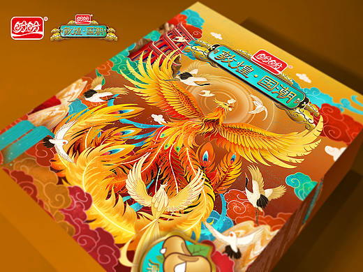 盼盼联名敦煌国潮插画礼盒设计（凤凰）