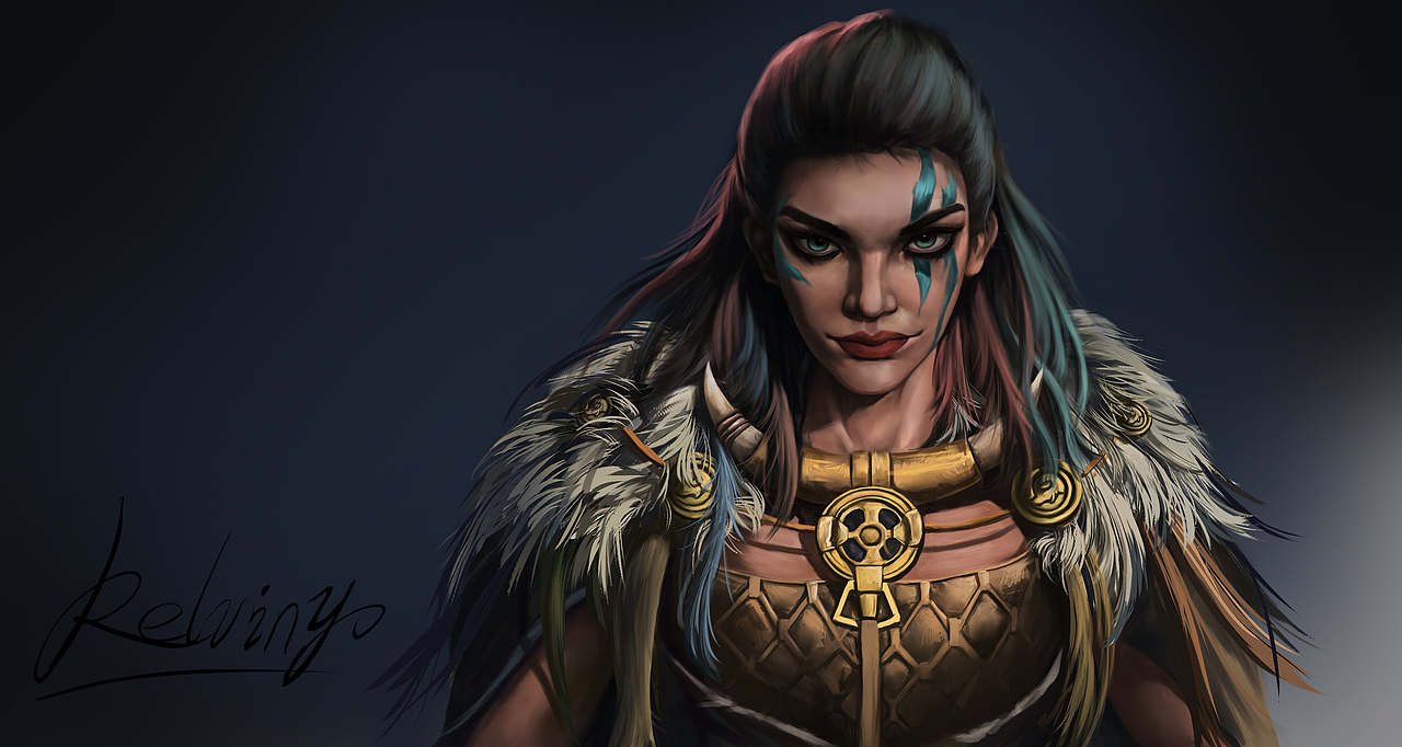 中世纪女武士练习（图ZMzMzNzE5ODUy） - 创作习作 - 站酷设计师KelvinYo原创素材 - 站酷ZCOOL