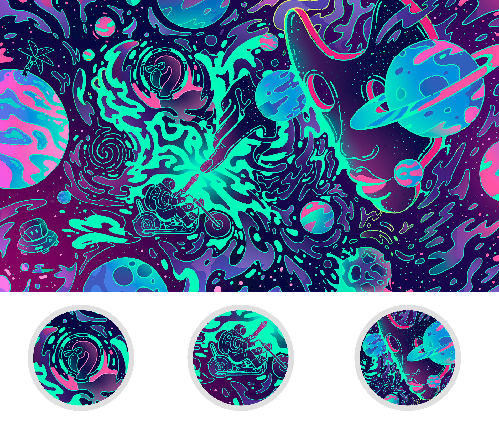 wacom 海报设计 ——宇宙骑行