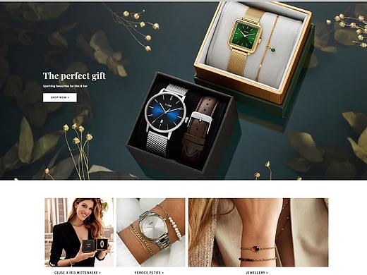 shopify独立站手表首页店铺装修