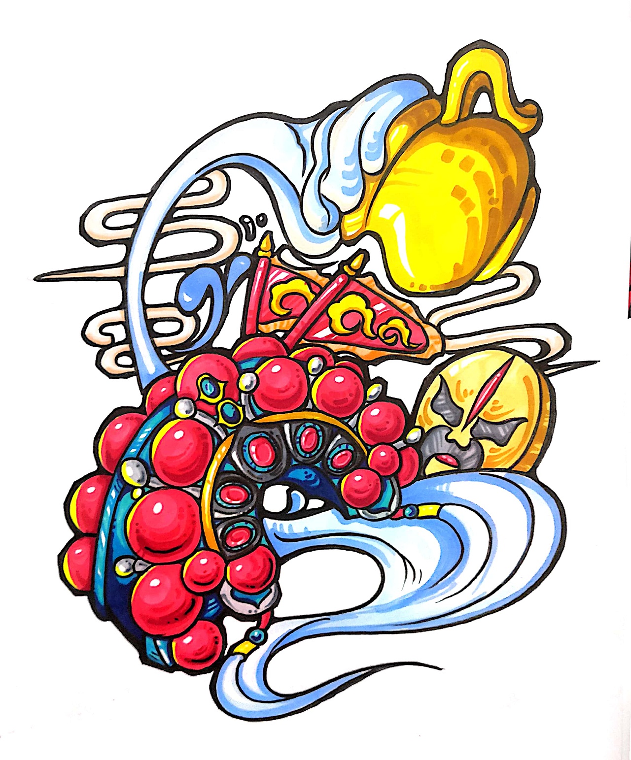高三学生作业走一波～（图ZMjQ1ODIzMDM2） - 新锐潮流插画 - 站酷设计师孟爷子原创素材 - 站酷ZCOOL