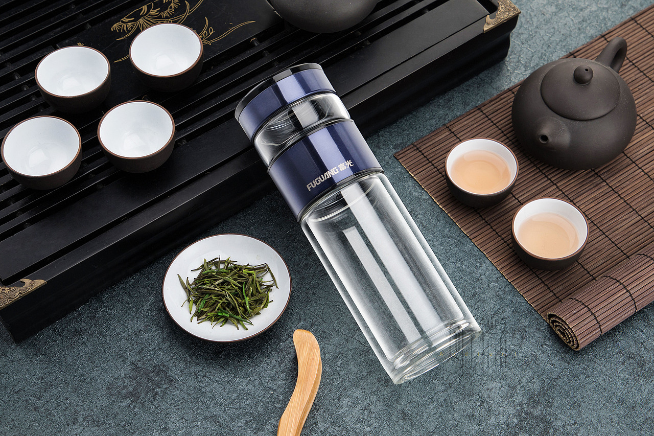 中国风泡茶杯拍摄