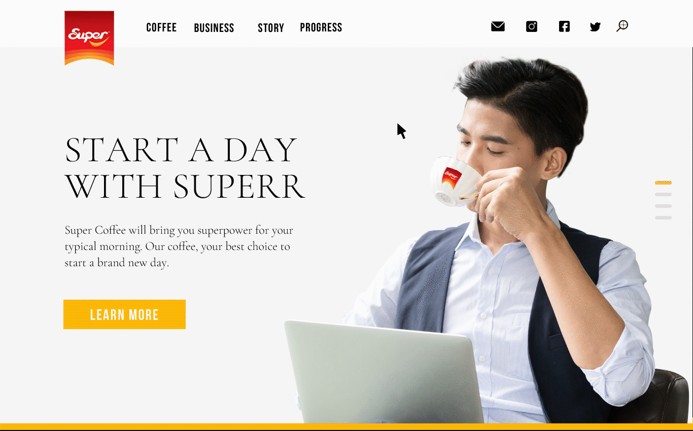 马来西亚超级咖啡官网设计Super Coffee Web Design