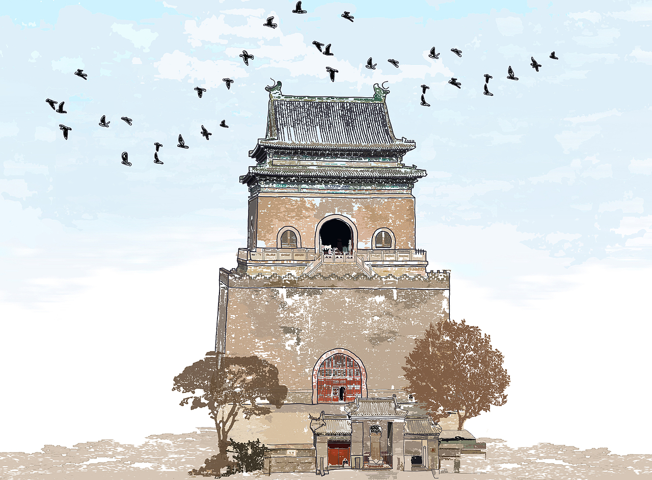 北京胡同印象（图ZMTE0MjI3NTUy） - 创作习作 - 站酷设计师applewei原创素材 - 站酷ZCOOL