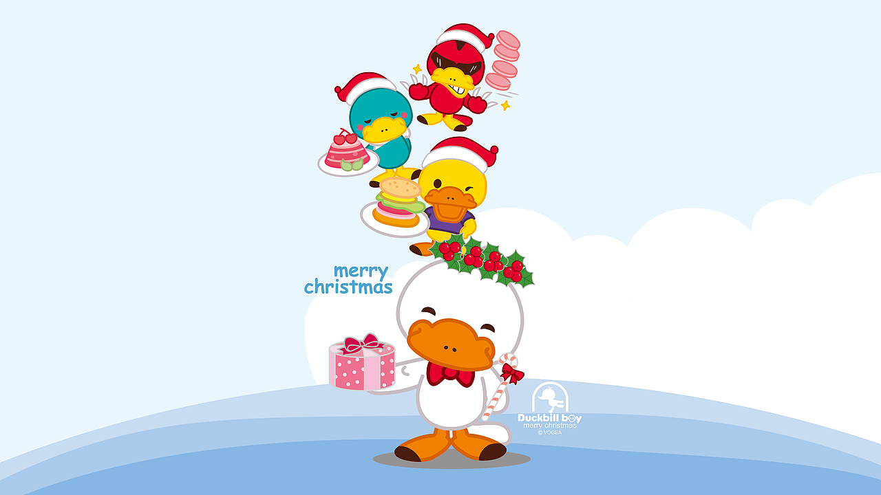 鸭嘴兽男孩 圣诞节高清壁纸【PC壁纸、安卓壁纸、iPhone壁纸】
