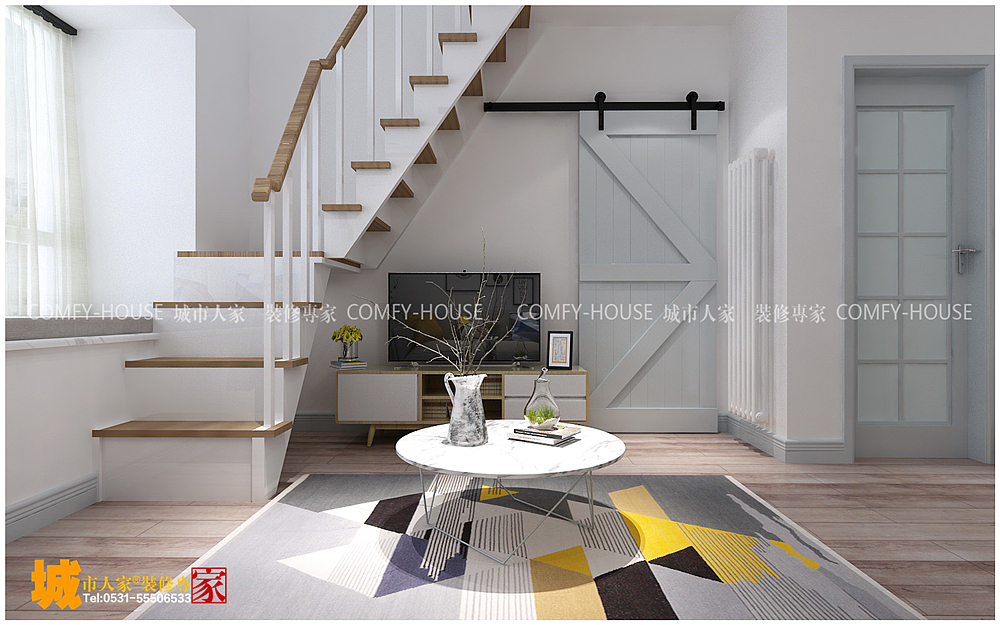 居易香桔市北欧风格装修效果图，旧房翻新（图ZMTA5MDE3NTcy） - 家装设计 - 站酷设计师济南城市人家原创素材 - 站酷ZCOOL