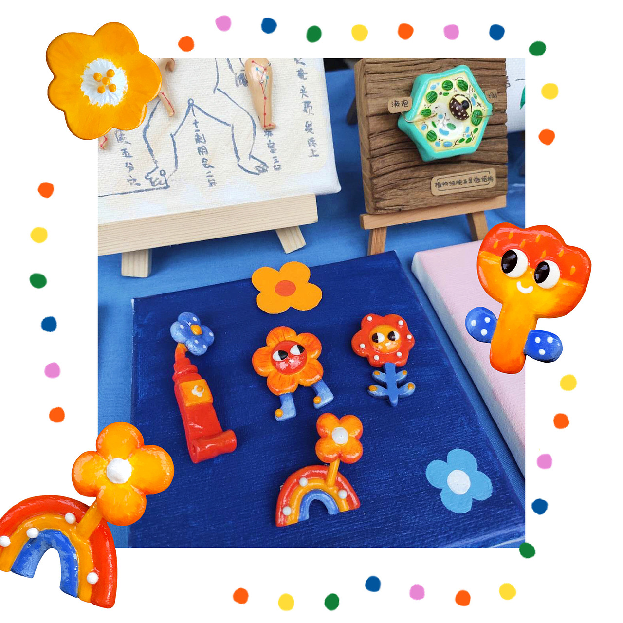 *我爱的DIY* 黄油相机贴纸&石塑粘土小胸针