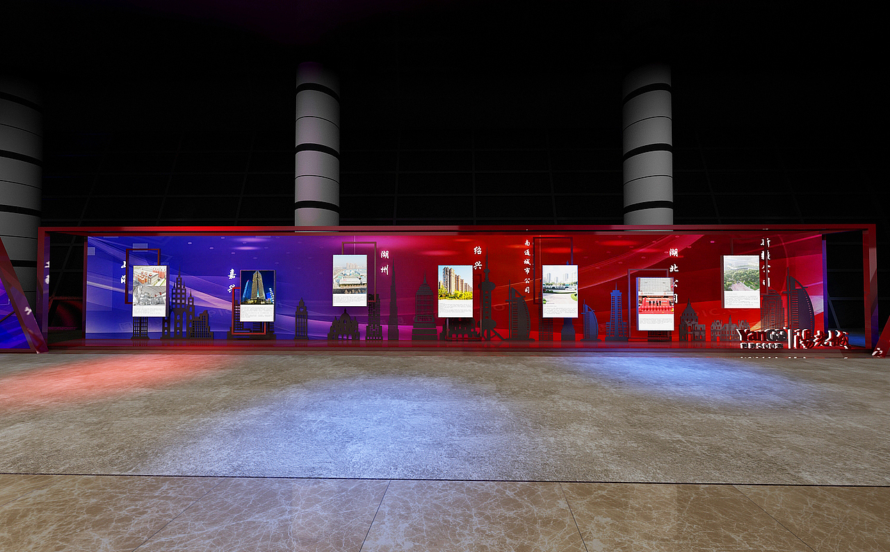 阳光城活动舞美布局设计3D效果图