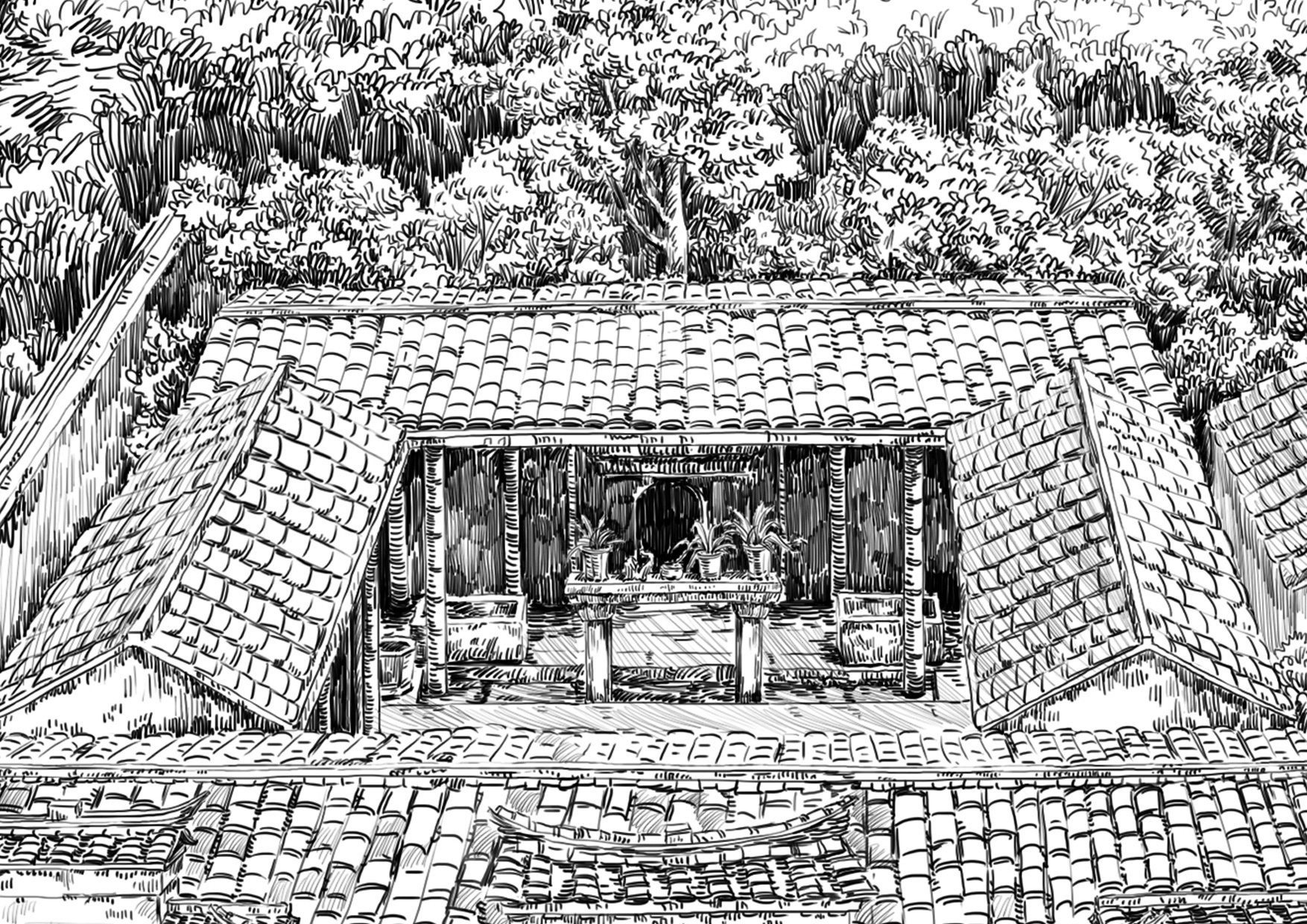 整理了一些ps写实风景速写