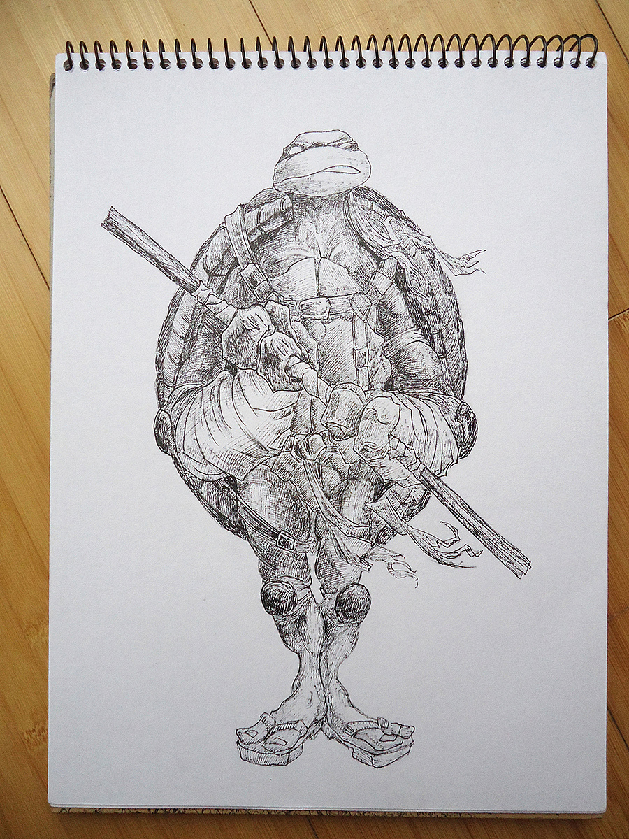 临摹足迹-忍者神龟