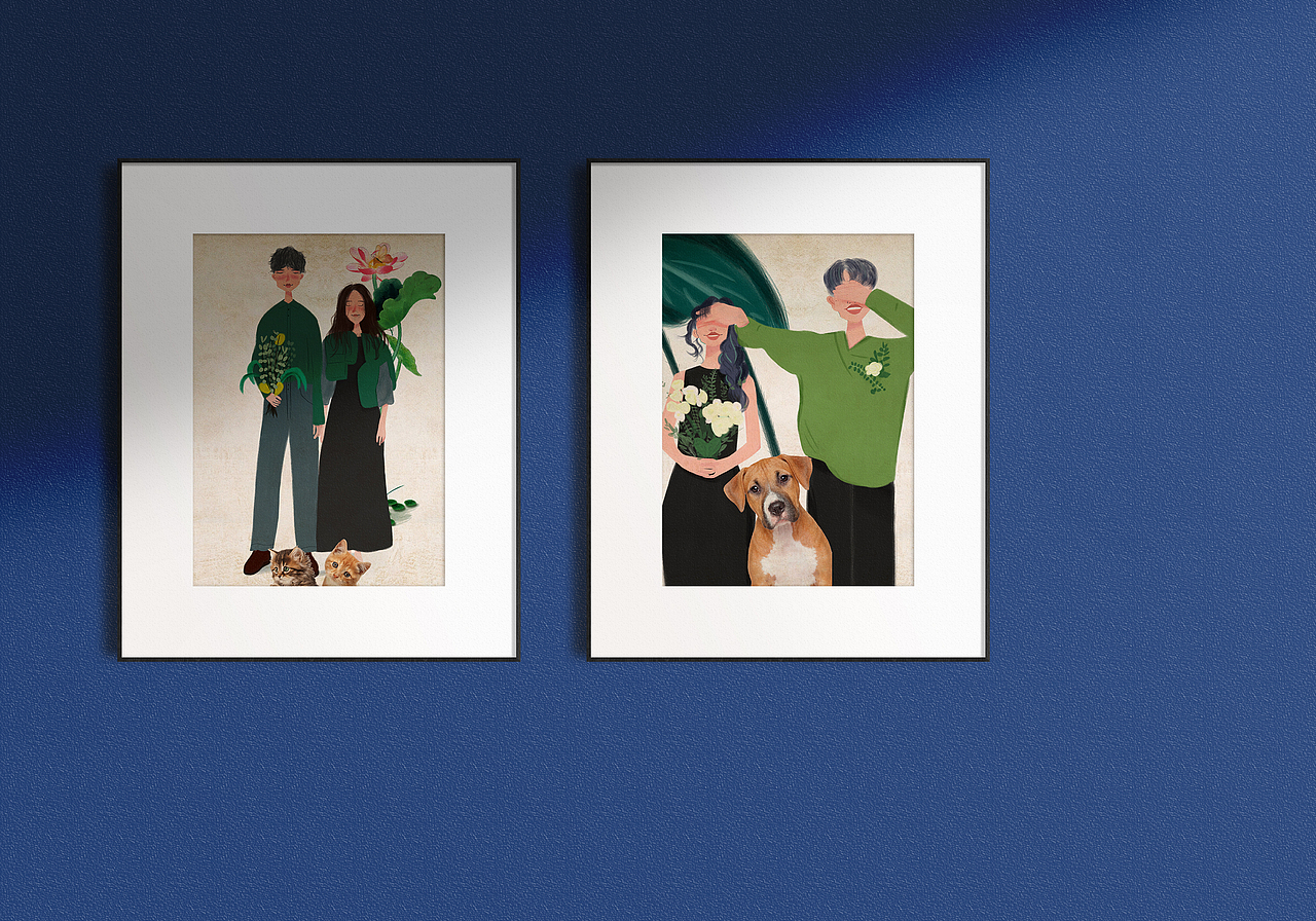 情侣（图ZMjY0MjYxNjUy） - 商业插画 - 站酷设计师粘豆包2017原创素材 - 站酷ZCOOL