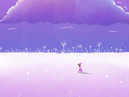 手绘浪漫唯美插画