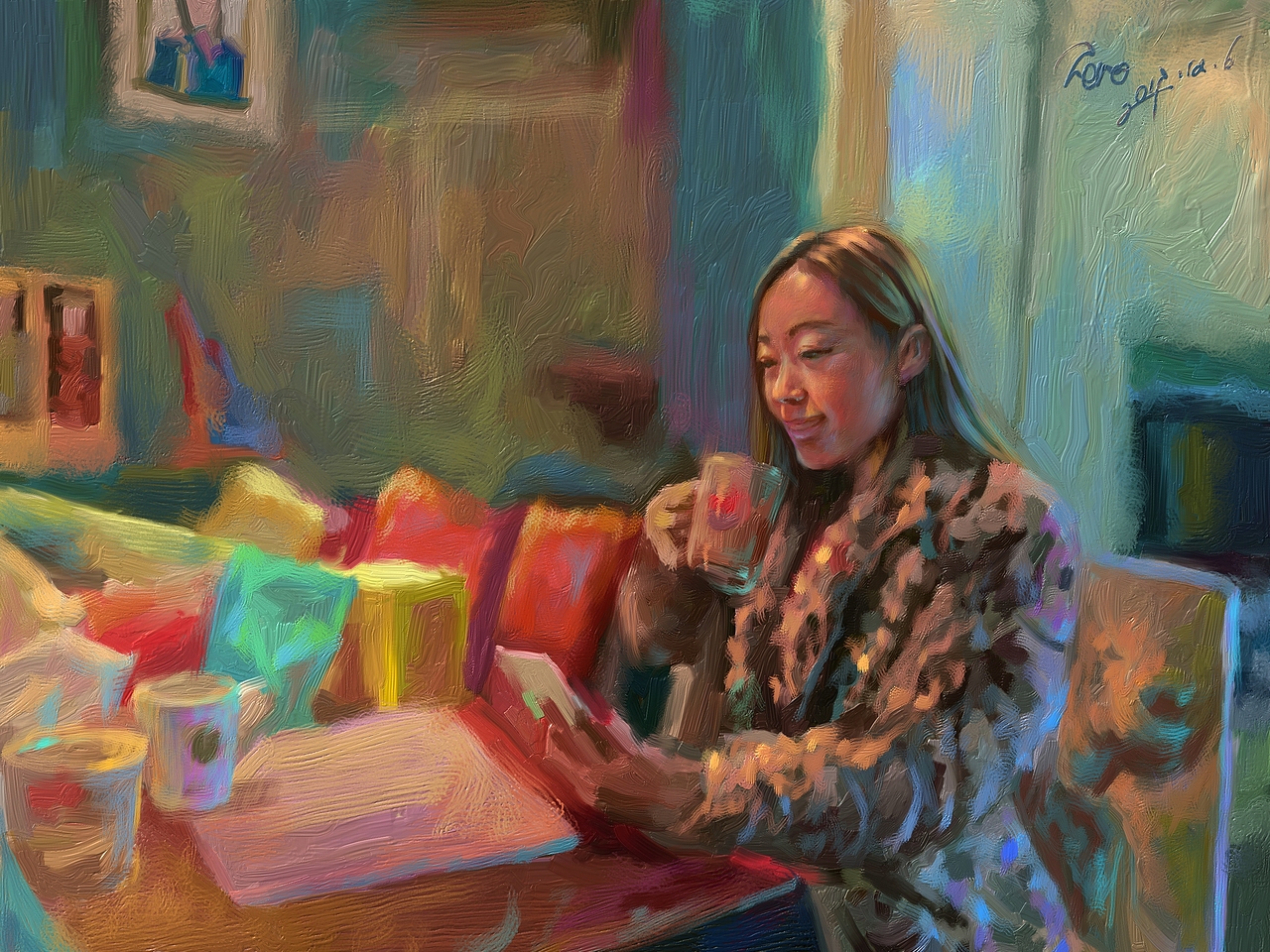 茶余飯后（圖ZOTkyMjY1NDQ=） - 藝術插畫 - 站酷設計師肇裔ZERO泓睿原創(chuàng)素材 - 站酷ZCOOL