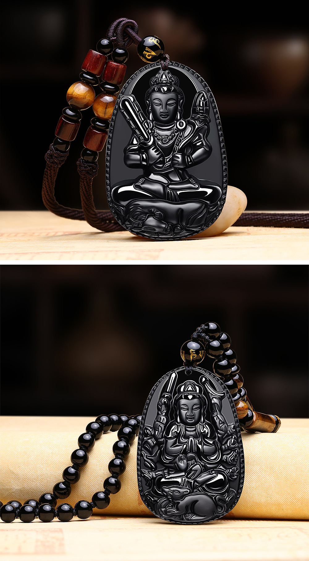 黑曜石本命佛吊坠/摄影修图/纪录片