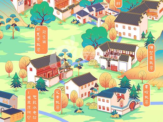 星耀八婺手绘地图